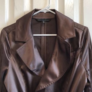 WHITE HOUSE BLACK MARKET Satin Belted Trench Jacket and Pants